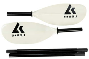 Image of Kokopelli Packraft Alpine Lake Paddle w/ Paddle Carry Bag, 4-Piece Breakdown, 220 CM, White, 23-20901-09
