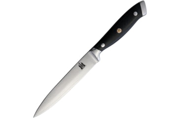Image of Komoran Utility Knife, 5 Damascus steel blade, Black micarta handle, KO031 H0101