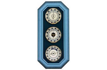 Image of Konus Wooden Thermometer Barometer and Hygrometer Triple Wall Meteo Set Station - Blue 6379