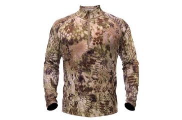 Image of Kryptek Mens Hoplite Merino Wool Long Sleeve Zip Light Weight, Highlander, Large 15HOPLSZLWH5