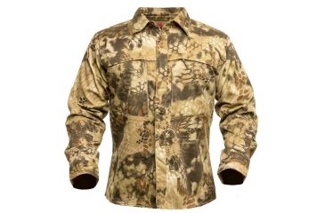 Image of Kryptek Mens Stalker Long Sleeve Button Up, Highlander, Extra Small 17STA7BSM2