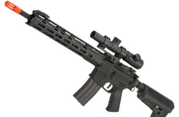 Image of Krytac / KRISS USA Full Metal Trident MKII-M SPR Airsoft AEG Rifle, Black, Large, KTAEG-TR2SPRM-BK01