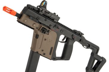 Image of Krytac / KRISS USA Licensed Kriss Vector Airsoft AEG SMG Rifle, Dual Tone, Large, KTAEG-VSMGF-2T01