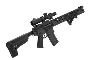 Image of Krytac / KRISS USA War Sport Licensed LVOA-C M4 Carbine Airsoft AEG Rifle, Black, Large, KTAEG-LVOAC-BK01