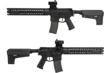 Image of Krytac / KRISS USA War Sport Licensed LVOA-S M4 Carbine Airsoft AEG Rifle, 400 FPS, Black, Large, KTAEG-LVOAS-BK01