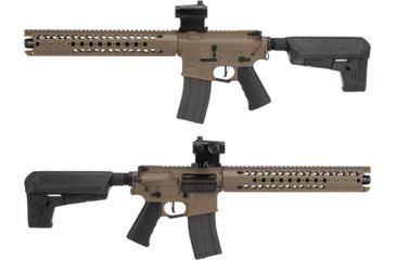 Image of Krytac / KRISS USA War Sport Licensed LVOA-S M4 Carbine Airsoft AEG Rifle, 400 FPS, Dark Earth, Large, KTAEG-LVOAS-FDE01