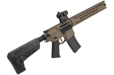 Image of Krytac / KRISS USA War Sport Licensed LVOA-S M4 Carbine Airsoft AEG Rifle, 400 FPS, Dark Earth, Large, KTAEG-LVOAS-FDE01