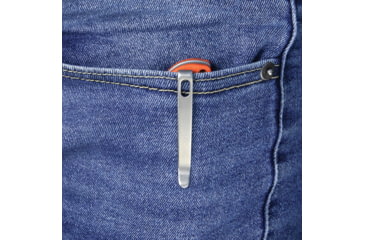 Image of Kubey Elang Folding Knife, 5in Closed, 4in Black Bead Blast AUS-10A Stainless Sheepsfoot Blade, Orange G10 Handle, KU365A