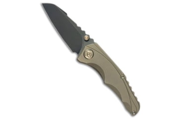 Image of Kubey Knives Kubey Knives Steeltle Frame Lock Knife Bronze Stonewash Titanium 2.4&quot; Black SW, Bronze, Bohler M390, adult, BHQ-211090