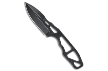 Image of Kubey Knives Kubey Knives TAG Fixed Blade Knife Skeletonized Steel 3.2&quot; Black SW, Black, AUS-10, adult, BHQ-215866