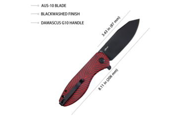 Image of Kubey Master Chief Linerlock Blk/Red