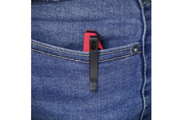 Image of Kubey Mizo Folding Knife, 4in Closed, 3.13in Black Stonewash AUS-10A Stainless Blade, Red G10 Handle, KU312C