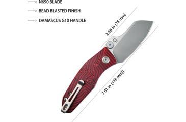 Image of Kubey Monsterdog Linerlock Damascus KUB337F