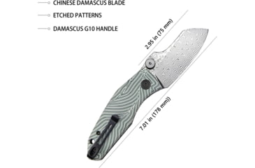 Image of Kubey Monsterdog Linerlock Damascus