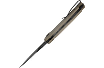 Image of Kubey RDF Pocket Knife with Button Lock Folding Knife, 3.11 in, AUS-10, Spear Point Blade, G-10 Handle, Tan, KU316F