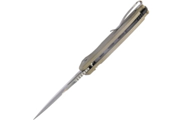 Image of Kubey RDF Folding Knife, 4.25in Closed, 3.13in Bead Blast AUS-10A Stainless Steel Blade, Tan G10 Handle, KU316D