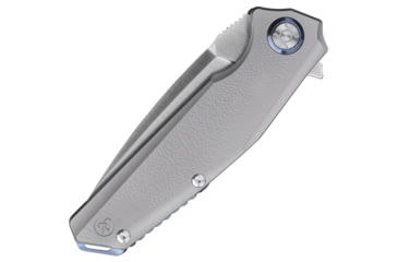 Image of Kunwu Knives Orion II Folding Knife, 4.88in Closed, 3.38in Satin Elmax Steel Blade, Gray Titanium Handle, K701-3