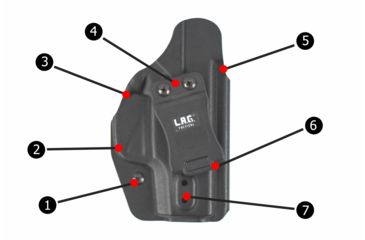 Image of L.A.G. Tactical Liberator MK II Holster, IWB/OWB Belt, Ambidextrous, Kydex, Springfield Armory XDS 3.3 inch, Black 811256027365