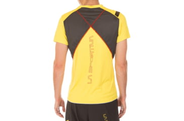 Image of La Sportiva Blitz T-Shirt - Men's, Yellow/Carbon, Medium J72-100900-M