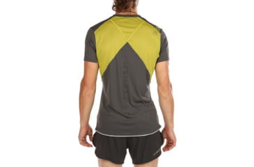 Image of La Sportiva Blitz T-Shirt - Men's, Carbon/Kiwi, Large, J72-900713-L