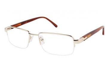 Image of LAmy C by L'AMY 615 Bifocal Prescription Eyeglasses - Frame SHINY GOLD, Size 55/18mm CYCBL61504