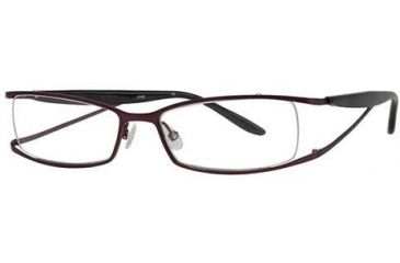 Image of LAmy LeafUS 1010 Bifocal Prescription Eyeglasses - Frame Magenta/Dark Grey, Size 52/16mm LYLEAFUS101004