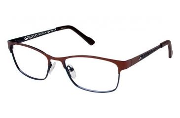 Image of LAmy Monique Single Vision Prescription Eyeglasses - Frame BROWN/ BLUE, Size 51/16mm LYMONIQUE02