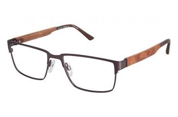 Image of LAmy NU005 Single Vision Prescription Eyeglasses - Frame BROWN, Size 55/17mm LYNU00503