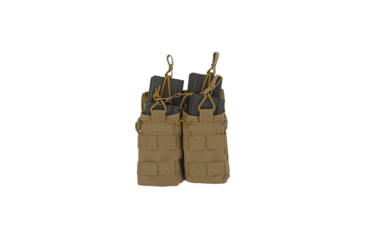 Image of Lancer Tactical Bungee Open Top Double Mag Pouch, Tan, CA-378TN