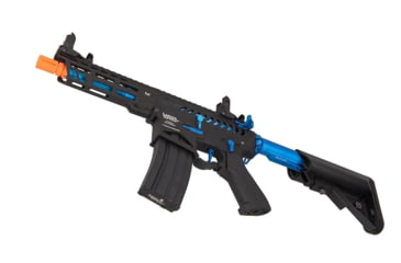 Image of Lancer Tactical Enforcer Needletail Skeleton Crane Stock Low FPS, Black/Navy Blue, LT-29BACNL-G2-ME