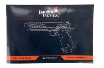 Image of Lancer Tactical Knightshade Hi-Capa Gas Blowback Airsoft Pistol, Black/Red, LTX-6BR
