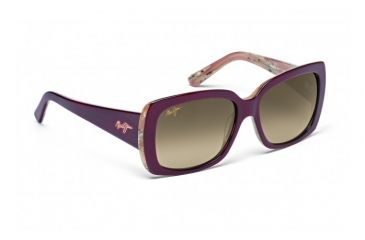 Image of Maui Jim Lani Sunglasses w/ Ruby w/ Sandstone Frame and HCL Bronze Lenses - HS239-04B, Quarter View