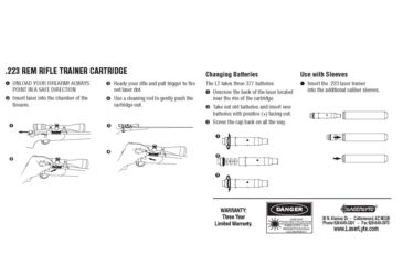Image of LaserLyte Laser Trainer Pistol Cartridge .223, Brass, LT-223