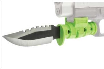 Image of LaserLyte Pistol Serrated Bayonet with Zombie Green Handle PB-3ZK