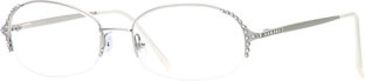 Image of Laura Ashley Alyssa SELA ALYS00 Single Vision Prescription Eyeglasses - Silver SELA ALYS005235 SV
