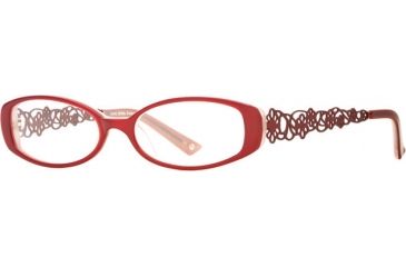 Image of Laura Ashley Evelyn SELA EVEL00 Single Vision Prescription Eyeglasses - Cranberry SELA EVEL005240 RD