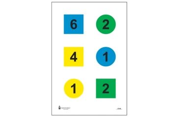 Image of Law Enforcement Targets Command Targets Yellow/Blue/Green 100 Per Case