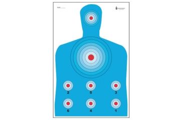 Image of Law Enforcement Targets PR-CQ1 High Visibility Fluorescent Silhouette Indoor Target 23x35 Inch Blue 100 Per Case