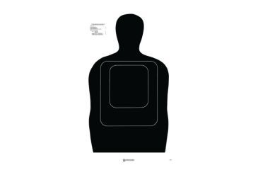 Image of Law Enforcement Targets TQ-15 Standard Silhouette 25 Yard Qualification Target Black 100 Per Case