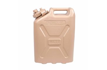 Image of LCI Plastics Plastic Water Can, Desert Sand, 5 Gallon, NSN 7240-00-089-3827, 5GalWaterCan,DesertSurplus