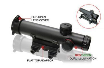 Image of Leapers Golden Image 4x20 Combat Style Model 15 Range Estimating Mil-Dot Scope with BDC SCP-420MRG