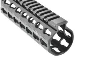 Image of USED Leapers Keymod Compat. M and P10 17 in Super Slim Free Float Rail Handguard, Black MTU038SSKC, EDEMO3, Used, Condition Like New, Inspect and Rebox