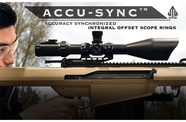 Image of Leapers UTG Accu-Sync 30mm High Profile 34mm Offset Pic. Rings, Red Anodize AIR32234AR