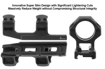 Image of Leapers UTG Accu-Sync 30mm High Profile 34mm Offset Pic. Rings, Red Anodize AIR32234AR