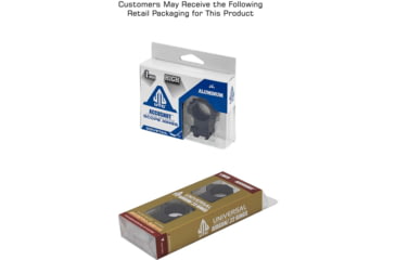 Image of Leapers UTG ACCUSHOT 1in/2PCs High Profile Airgun Rings, Black, RGPM-25H4