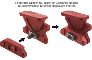 Image of Leapers UTG Angled Index Mount, M-LOK, Matte Red, TL-TRM01R