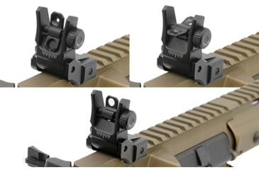 Image of Leapers UTG Top Mounted Deployable Rear Sight, Black, MNT-955