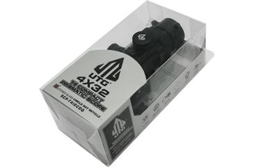 Image of Leapers UTG Compact Prismatic 4X32 T4 Scope, 36-Color, Etched Glass Circle Dot Reticle, SCP-T4IECDQ