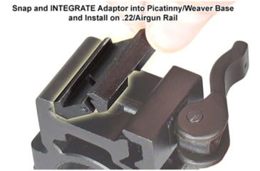 Image of Leapers UTG Low Profile Dovetail to Picatinny Rail Mount Adapter, Black, MNT-DT2PW01
