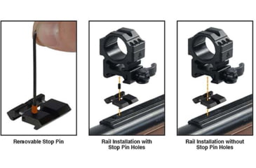 Image of Leapers UTG Low Profile Dovetail to Picatinny Rail Mount Adapter, Black, MNT-DT2PW01